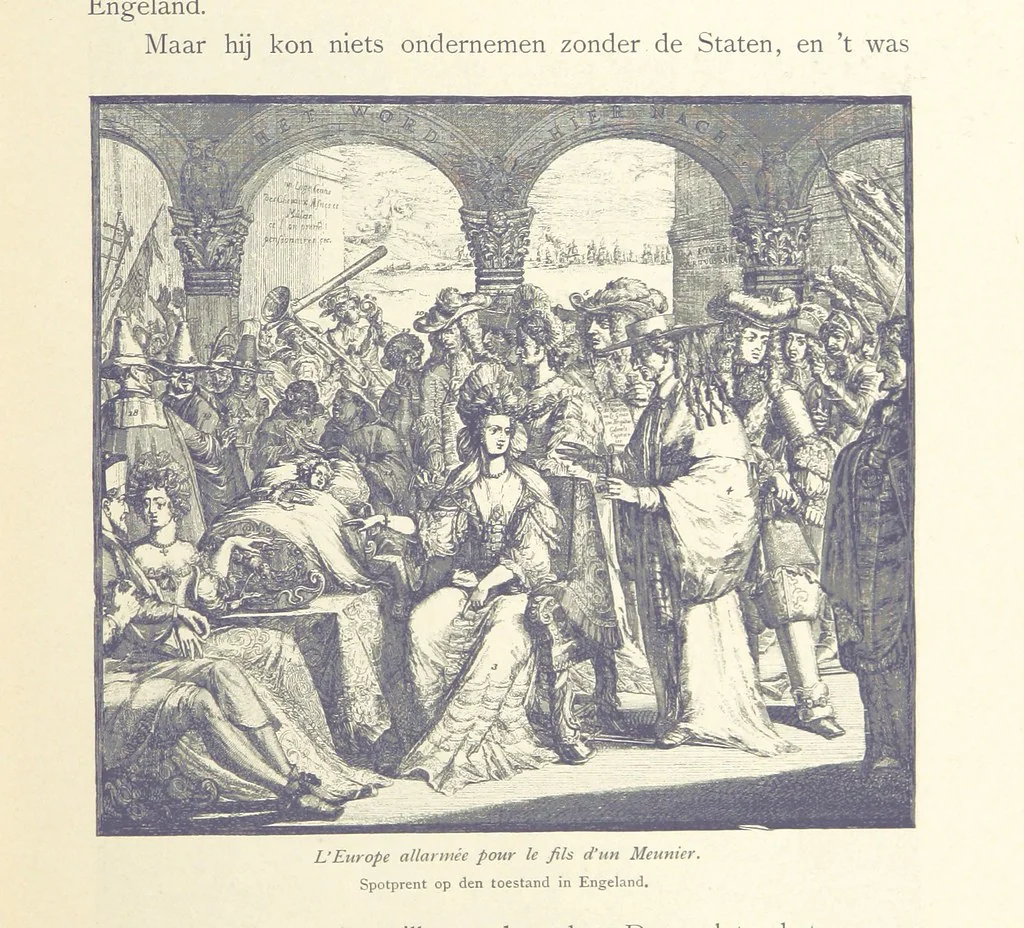 An illustration from Onze Gouden Eeuw. De Republiek der Vereenigde Nederlanden in haar bloeitijd ... Geïllustreerd onder toezicht van J. H. W. Unger, 1896, leaf 71