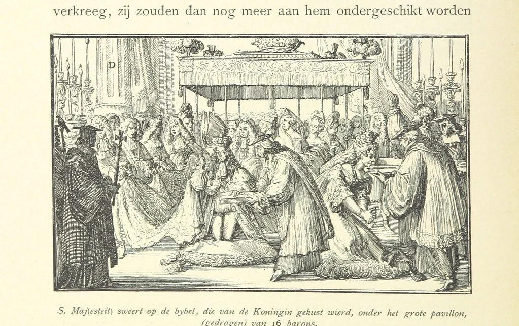 An illustration from Onze Gouden Eeuw. De Republiek der Vereenigde Nederlanden in haar bloeitijd ... Geïllustreerd onder toezicht van J. H. W. Unger, 1896, leaf 72