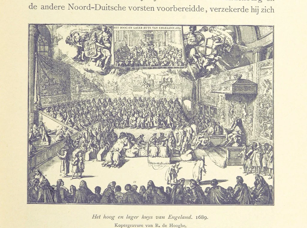 An illustration from Onze Gouden Eeuw. De Republiek der Vereenigde Nederlanden in haar bloeitijd ... Geïllustreerd onder toezicht van J. H. W. Unger, 1896, leaf 73