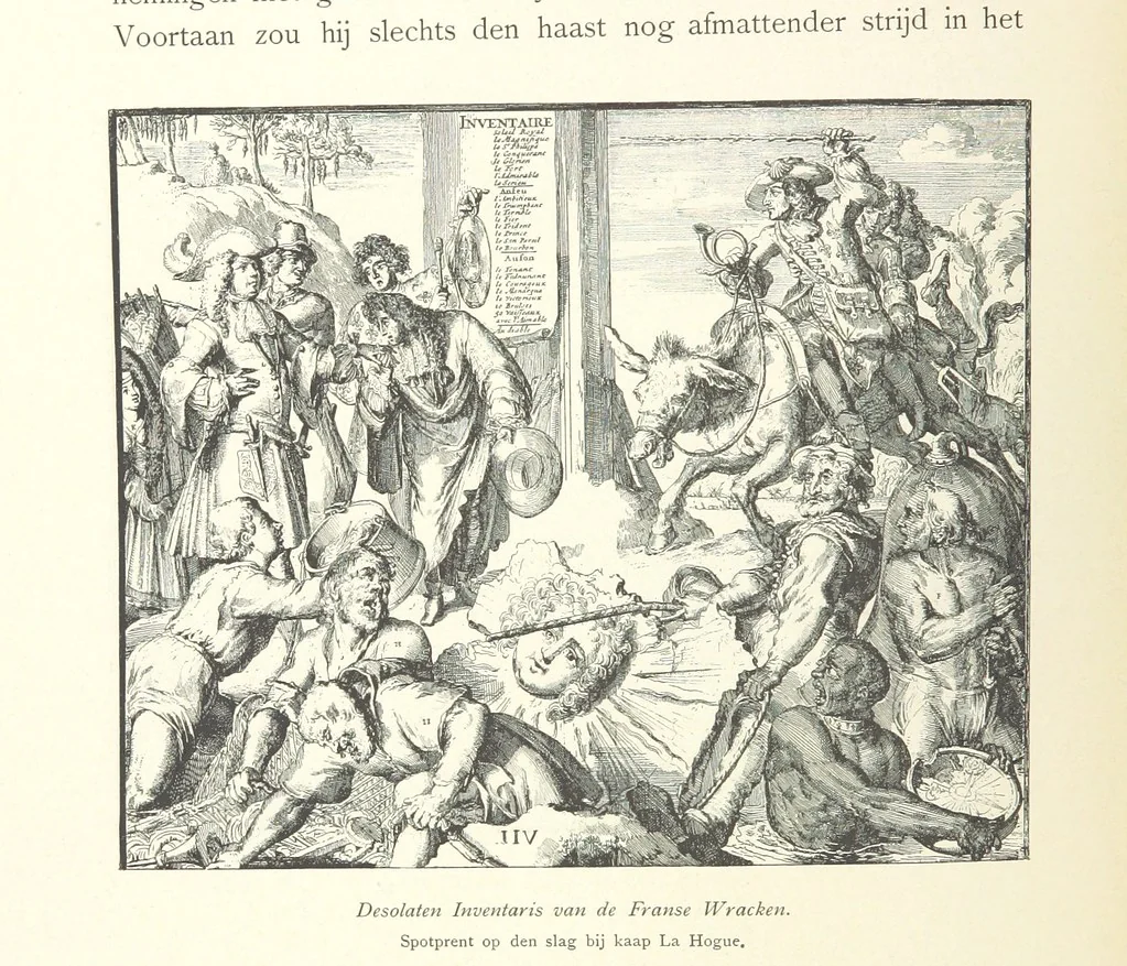 An illustration from Onze Gouden Eeuw. De Republiek der Vereenigde Nederlanden in haar bloeitijd ... Geïllustreerd onder toezicht van J. H. W. Unger, 1896, leaf 88