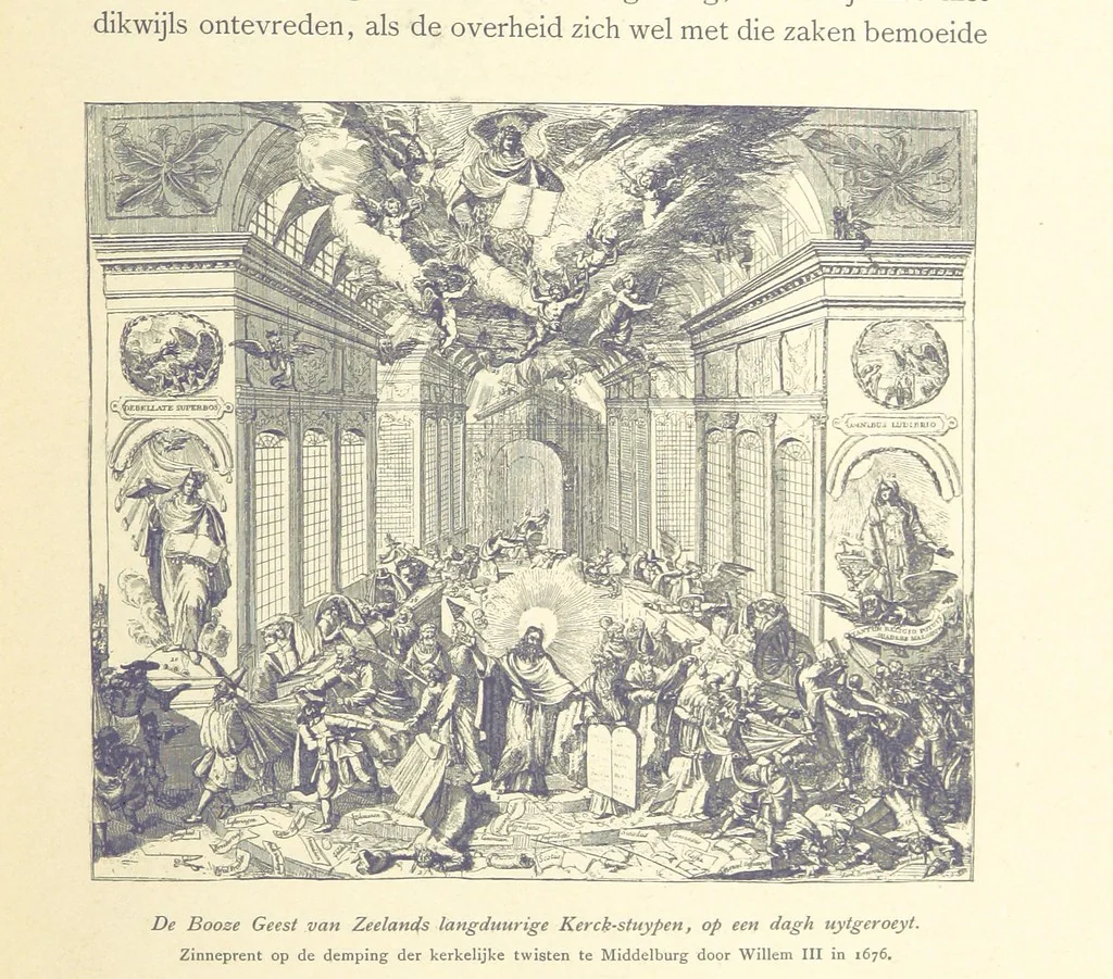 An illustration from Onze Gouden Eeuw. De Republiek der Vereenigde Nederlanden in haar bloeitijd ... Geïllustreerd onder toezicht van J. H. W. Unger, 1896, leaf 95