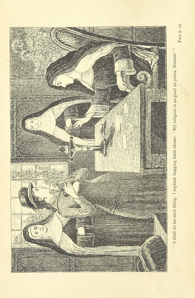 An illustration from Imprisoned in a Spanish Convent: an English girl's experiences, with other narratives and tales ... Second edition, 1886, leaf 34