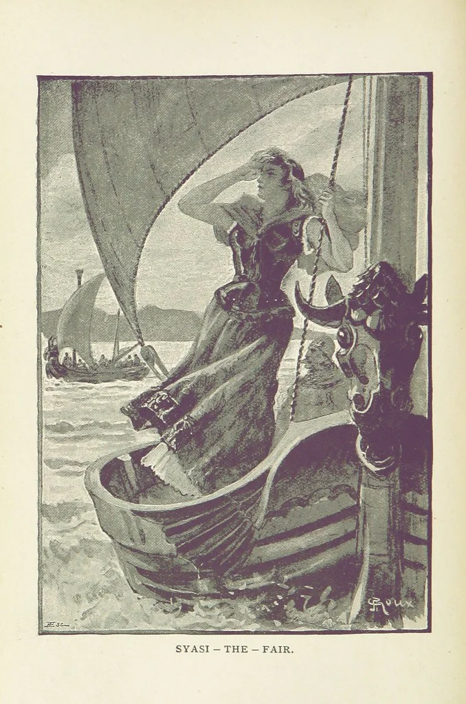 An illustration from Tamers of the Sea ... From the French ... by Mrs. Cashel Hoey. Illustrated, 1897, leaf 194