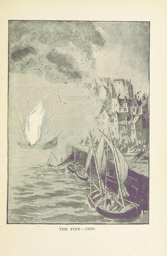 An illustration from Tamers of the Sea ... From the French ... by Mrs. Cashel Hoey. Illustrated, 1897, leaf 319