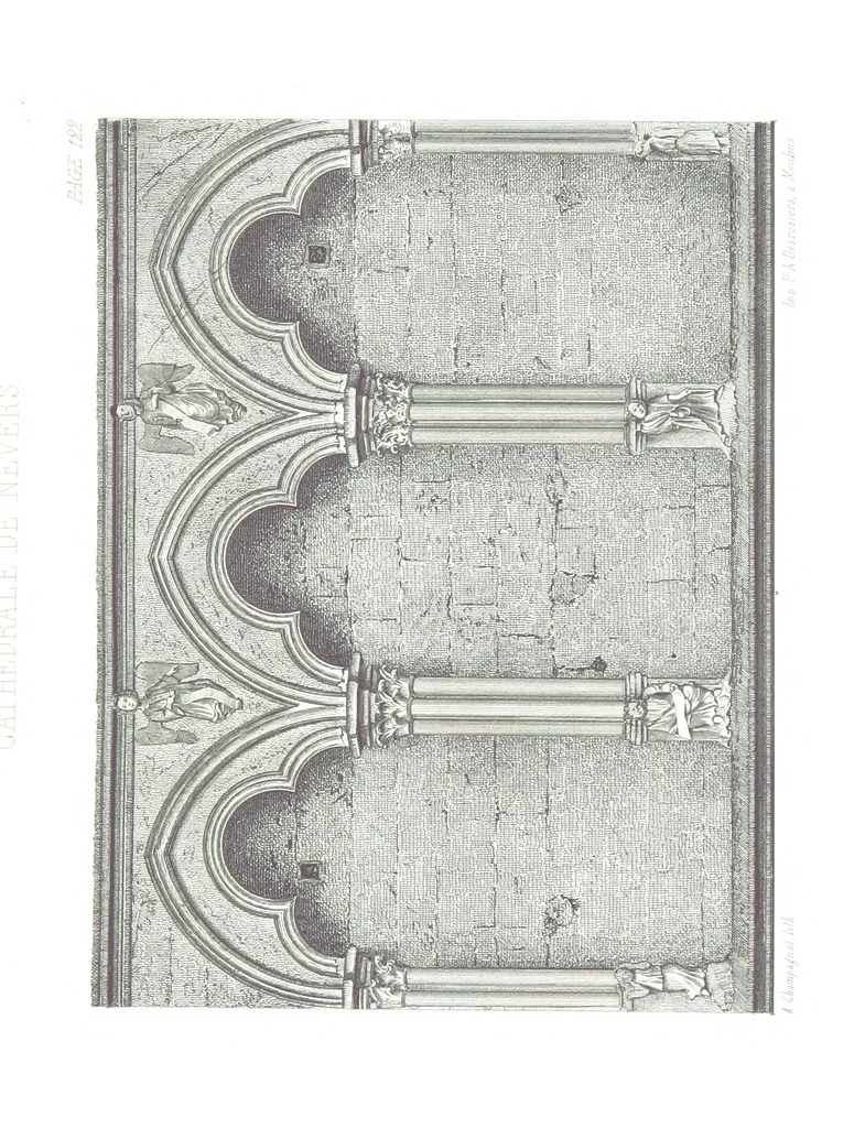 An illustration from Monographie de la Cathédrale de Nevers, 1854, leaf 149
