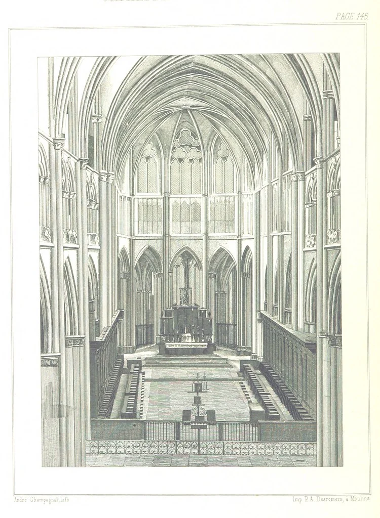 An illustration from Monographie de la Cathédrale de Nevers, 1854, leaf 174