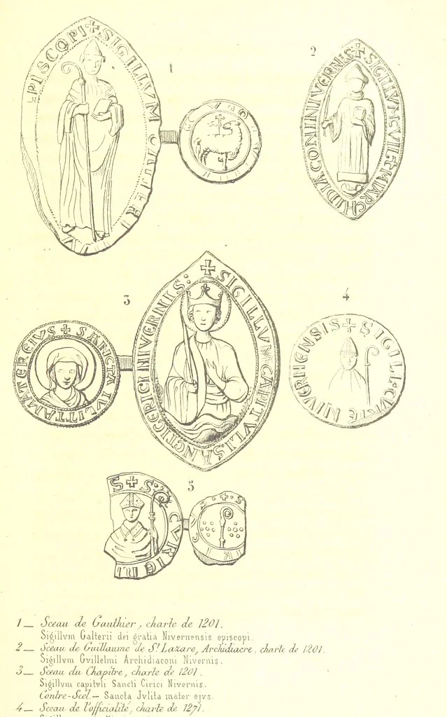 An illustration from Monographie de la Cathédrale de Nevers, 1854, leaf 297