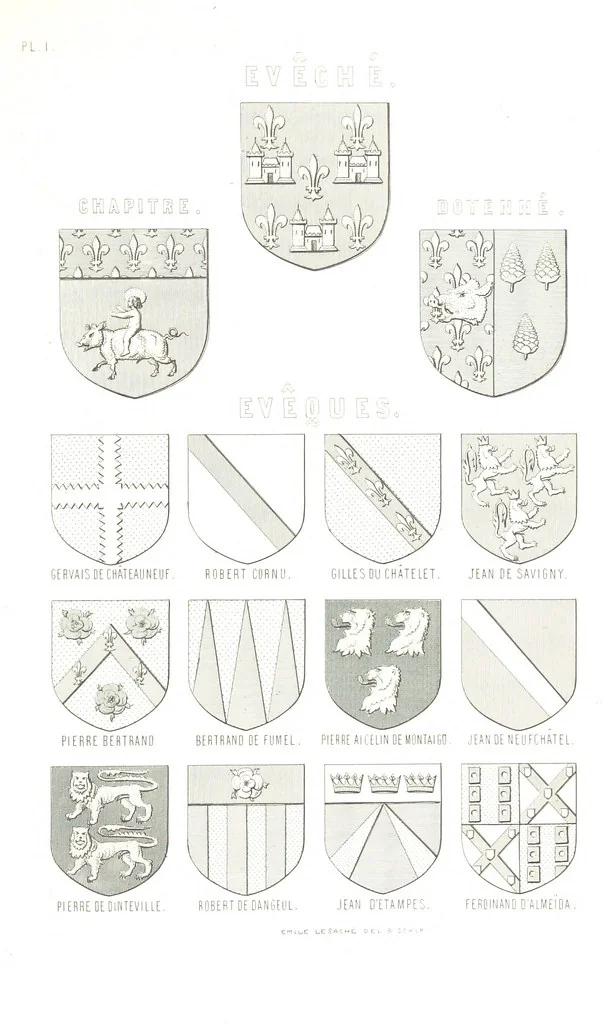 An illustration from Monographie de la Cathédrale de Nevers, 1854, leaf 357