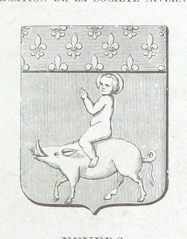 An illustration from Monographie de la Cathédrale de Nevers, 1854, leaf 7