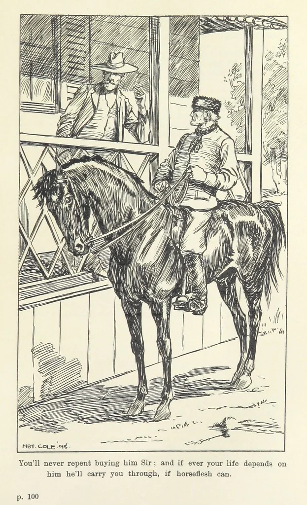 An illustration from Paving the Way. A romance of the Australian Bush, 1898, leaf 131