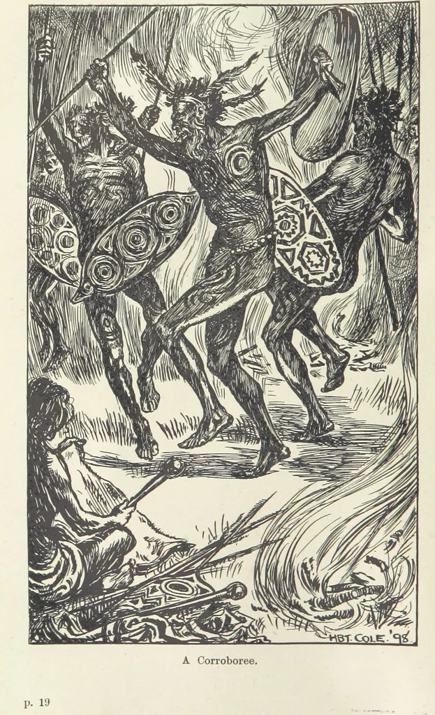 An illustration from Paving the Way. A romance of the Australian Bush, 1898, leaf 36