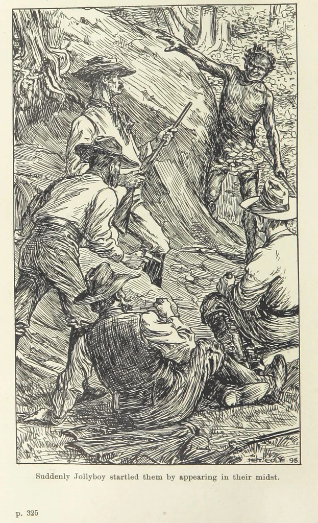 An illustration from Paving the Way. A romance of the Australian Bush, 1898, leaf 376