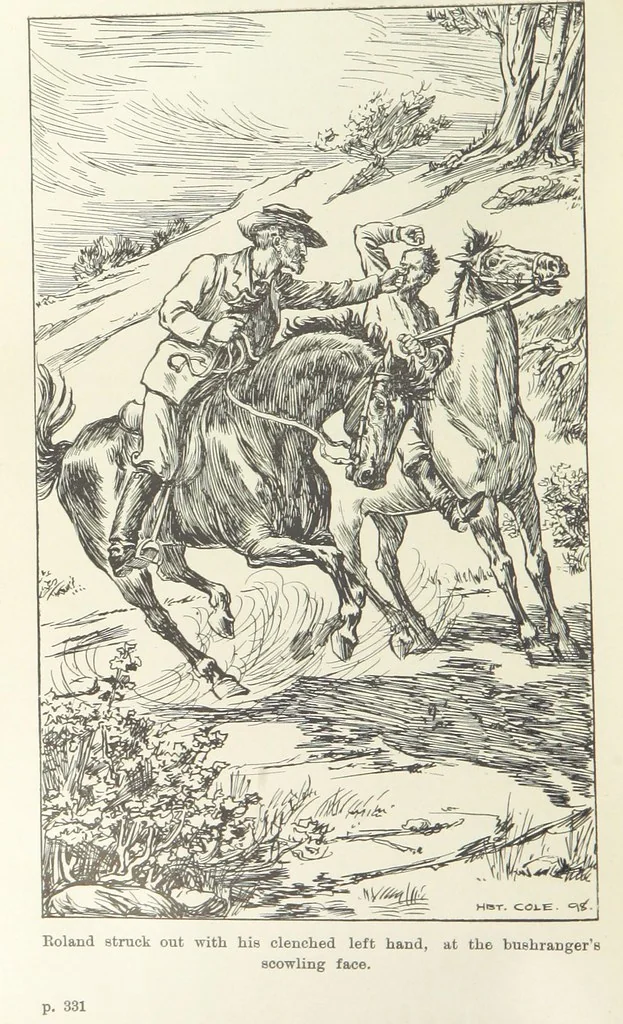 An illustration from Paving the Way. A romance of the Australian Bush, 1898, leaf 384