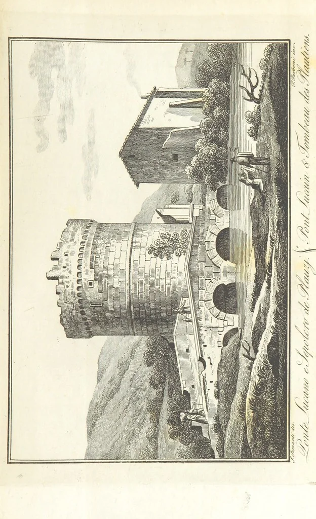 An illustration from Viaggio antiquario ne'contorni di Roma, 1819, leaf 129