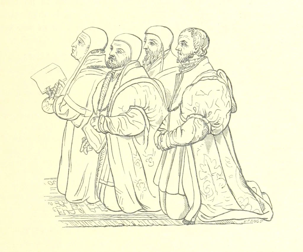 An illustration from Some account of the Worshipful Company of Ironmongers. Compiled from their own Records and other authentic sources of information, by J. N, 1866, leaf 75