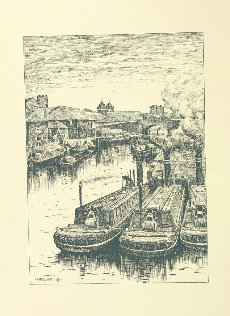An illustration from History of Runcorn; with an account of the ancient village of Weston ... Drawings by H. Fitton. [Reprinted from the “Runcorn Guardian.”, 1887, leaf 186