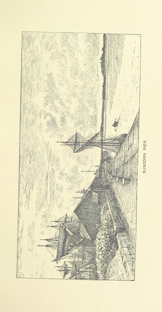 An illustration from History of Runcorn; with an account of the ancient village of Weston ... Drawings by H. Fitton. [Reprinted from the “Runcorn Guardian.”, 1887, leaf 191