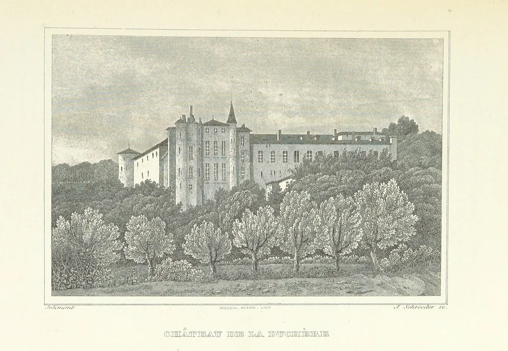 An illustration from Les Environs de l'Ille-Barbe ... Avec ... planches, etc, 1892, leaf 163