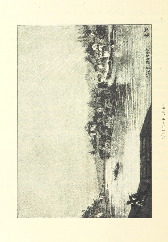 An illustration from Les Environs de l'Ille-Barbe ... Avec ... planches, etc, 1892, leaf 312