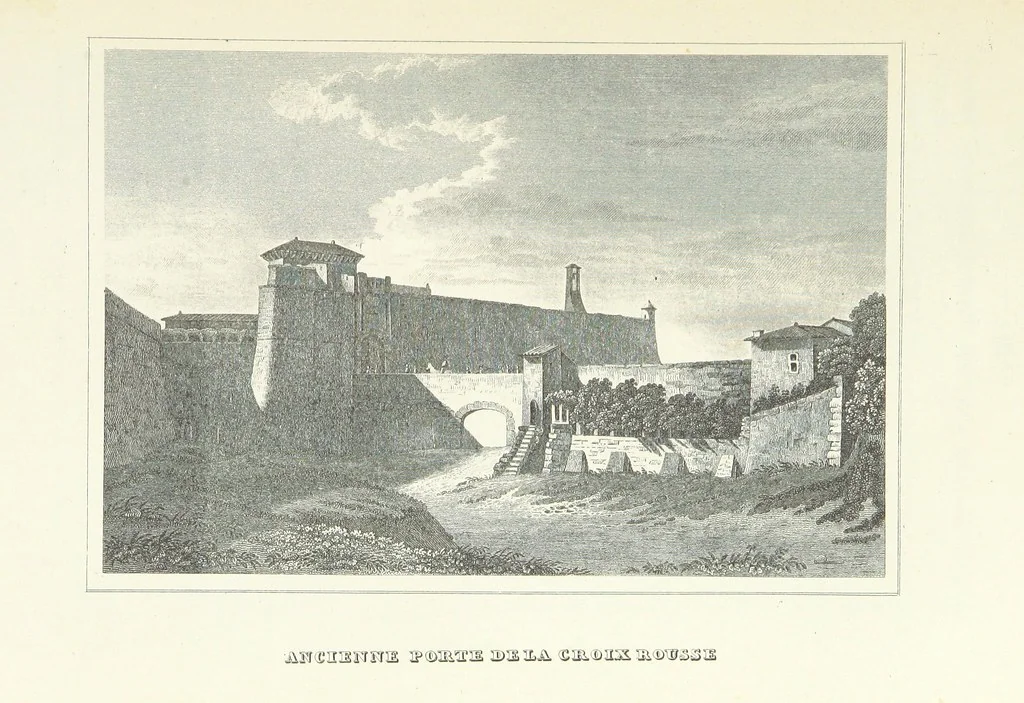 An illustration from Les Environs de l'Ille-Barbe ... Avec ... planches, etc, 1892, leaf 391