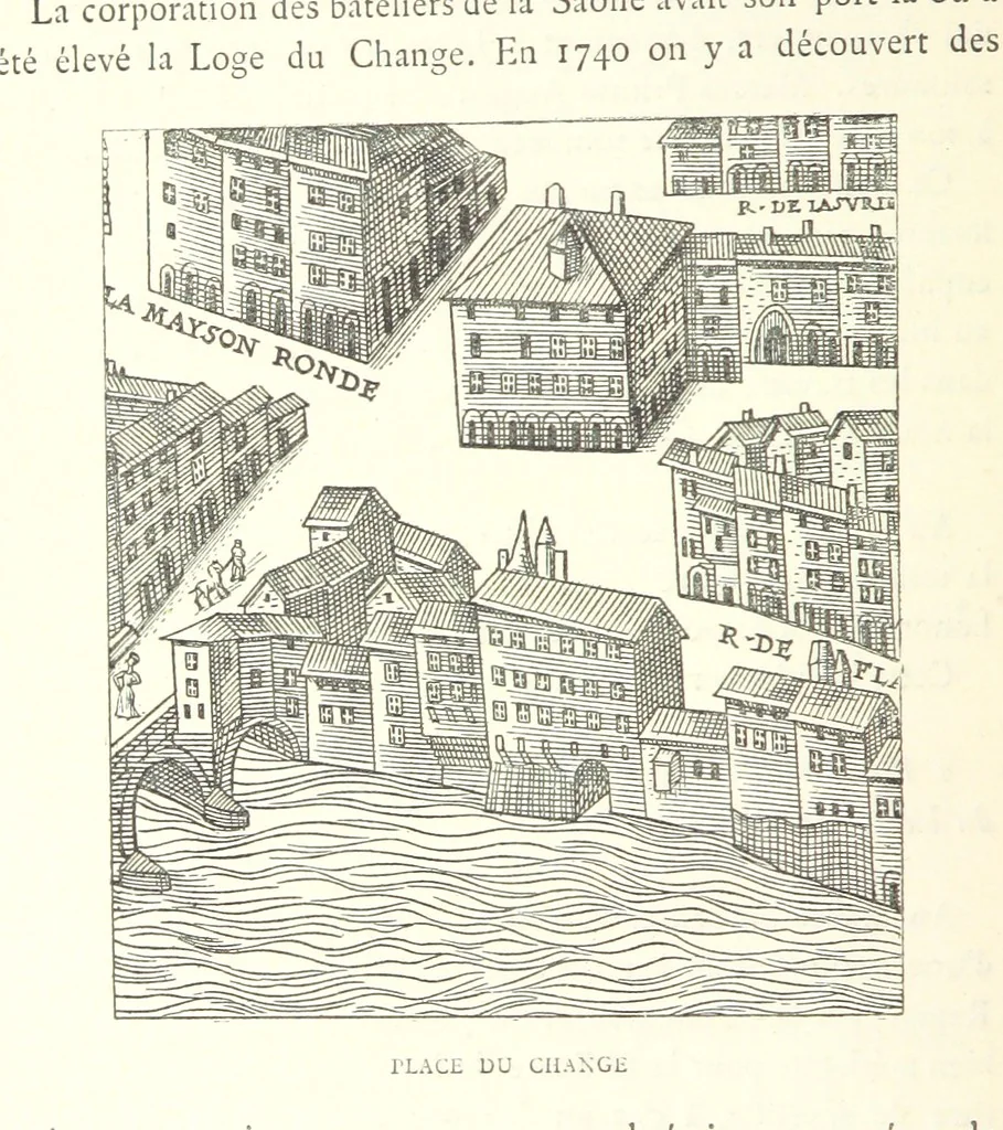 An illustration from Les Environs de l'Ille-Barbe ... Avec ... planches, etc, 1892, leaf 42
