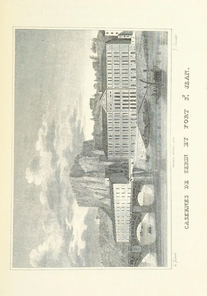An illustration from Les Environs de l'Ille-Barbe ... Avec ... planches, etc, 1892, leaf 503