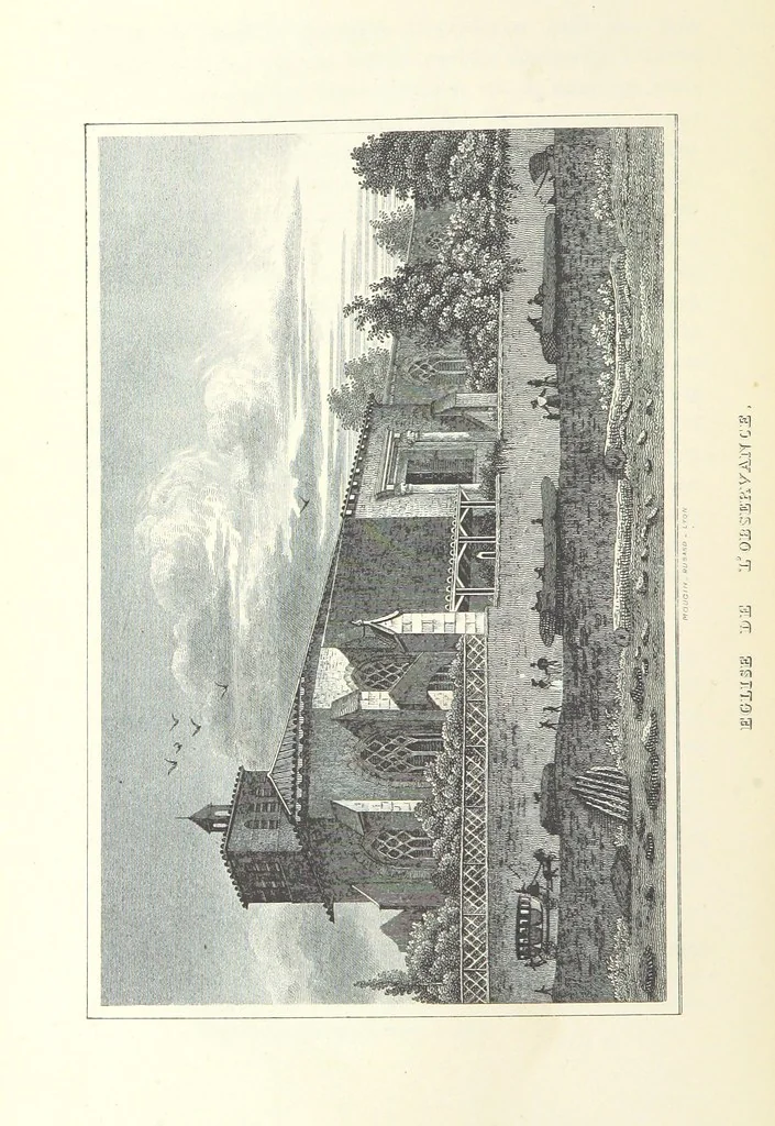 An illustration from Les Environs de l'Ille-Barbe ... Avec ... planches, etc, 1892, leaf 86