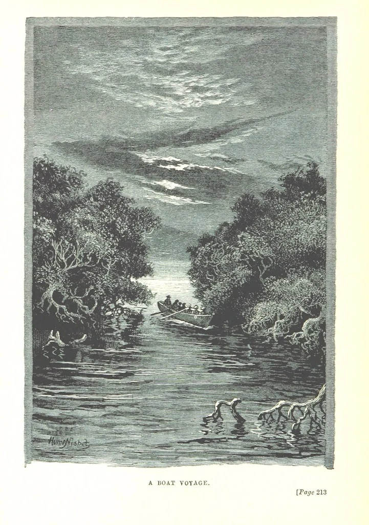 An illustration from The Land of the Hibiscus Blossom: a yarn of the Papuan Gulf ... With illustrations by the author, 1888, leaf 258