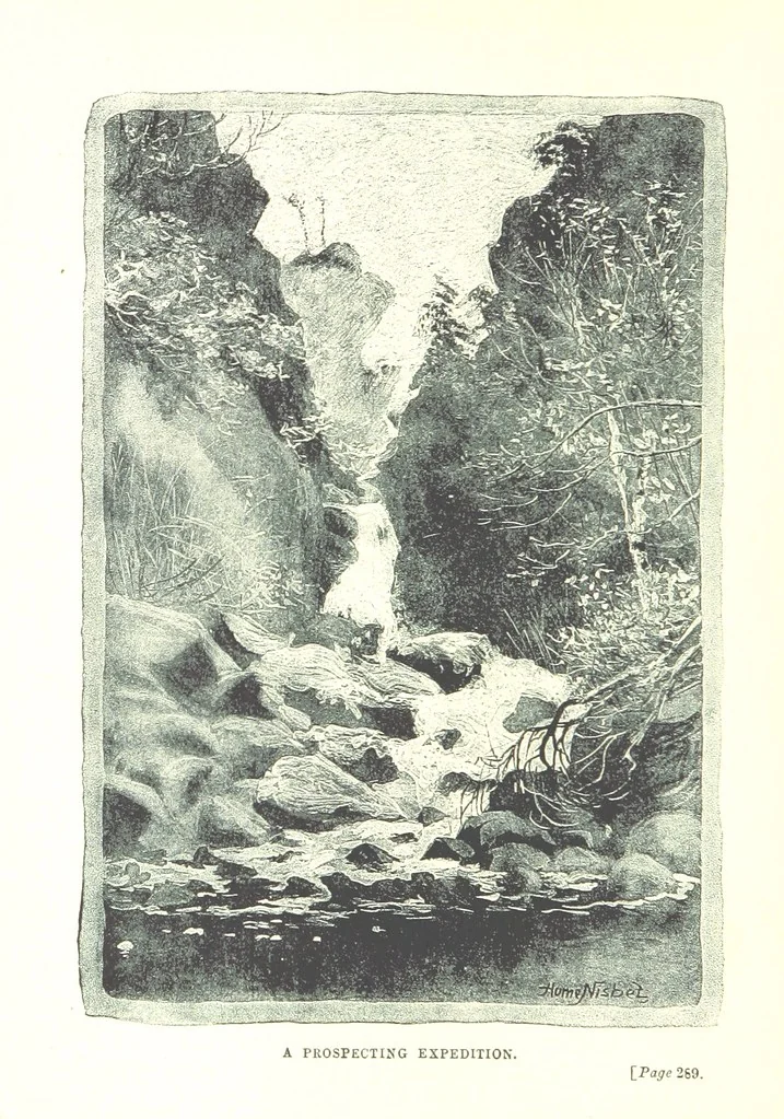 An illustration from The Land of the Hibiscus Blossom: a yarn of the Papuan Gulf ... With illustrations by the author, 1888, leaf 346