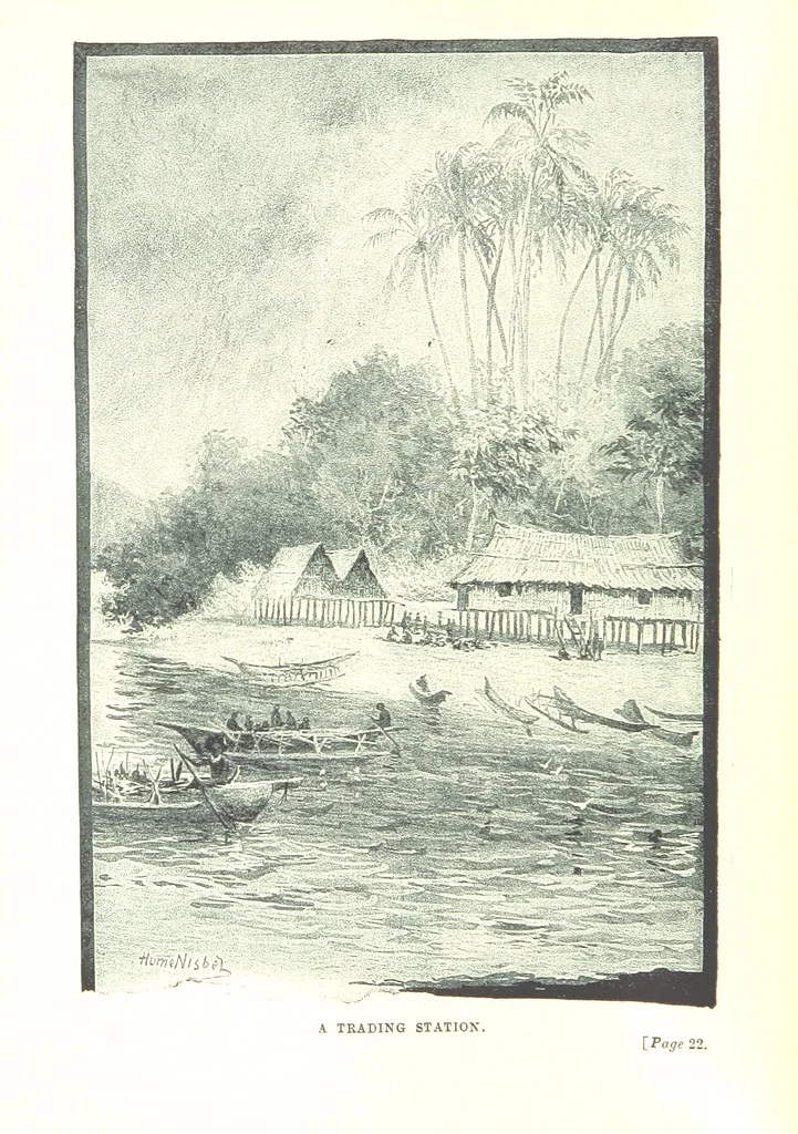 An illustration from The Land of the Hibiscus Blossom: a yarn of the Papuan Gulf ... With illustrations by the author, 1888, leaf 48
