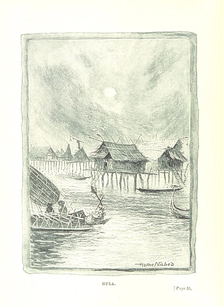 An illustration from The Land of the Hibiscus Blossom: a yarn of the Papuan Gulf ... With illustrations by the author, 1888, leaf 84