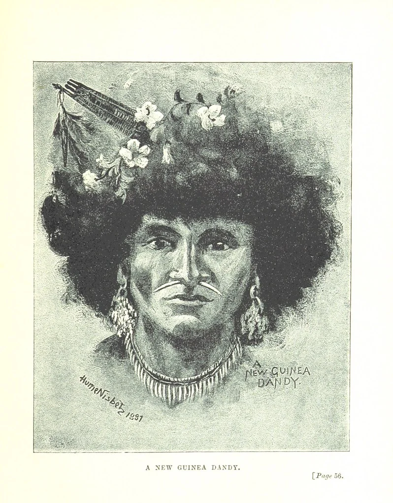 An illustration from The Land of the Hibiscus Blossom: a yarn of the Papuan Gulf ... With illustrations by the author, 1888, leaf 87