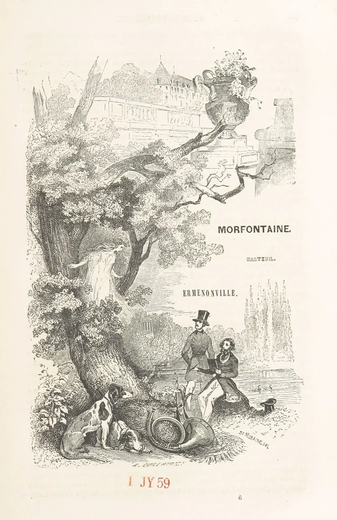 An illustration from Les Environs de Paris, histoire, monuments, paysages ... Par l'élite de la littérature contemporaine (L. Gozlan, J. Janin, Viollet-Leduc, etc.) ... 200 dessins. [Edited by J. E. C. N, 1855, leaf 103