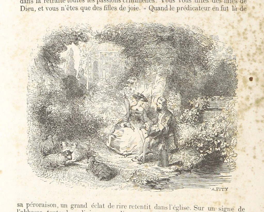 An illustration from Les Environs de Paris, histoire, monuments, paysages ... Par l'élite de la littérature contemporaine (L. Gozlan, J. Janin, Viollet-Leduc, etc.) ... 200 dessins. [Edited by J. E. C. N, 1855, leaf 128