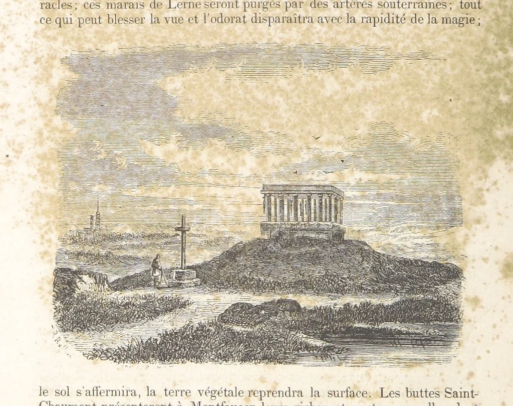 An illustration from Les Environs de Paris, histoire, monuments, paysages ... Par l'élite de la littérature contemporaine (L. Gozlan, J. Janin, Viollet-Leduc, etc.) ... 200 dessins. [Edited by J. E. C. N, 1855, leaf 138