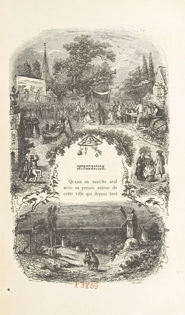 An illustration from Les Environs de Paris, histoire, monuments, paysages ... Par l'élite de la littérature contemporaine (L. Gozlan, J. Janin, Viollet-Leduc, etc.) ... 200 dessins. [Edited by J. E. C. N, 1855, leaf 15