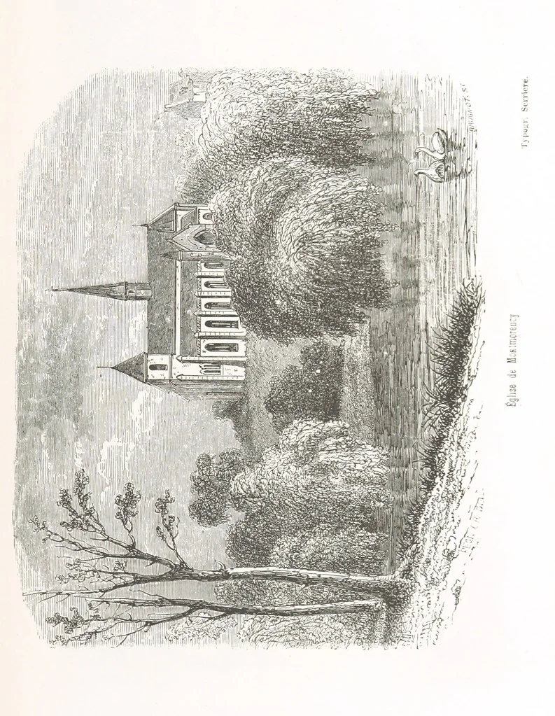 An illustration from Les Environs de Paris, histoire, monuments, paysages ... Par l'élite de la littérature contemporaine (L. Gozlan, J. Janin, Viollet-Leduc, etc.) ... 200 dessins. [Edited by J. E. C. N, 1855, leaf 169