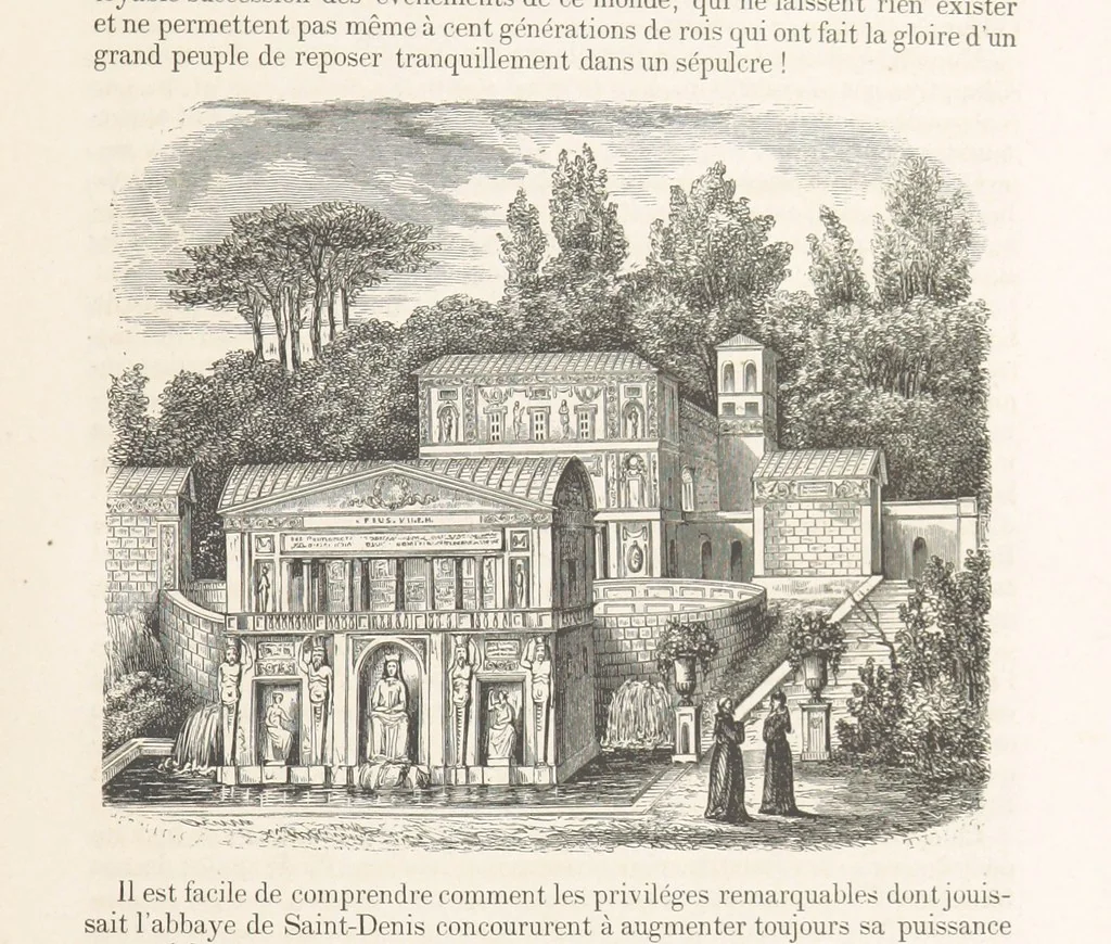 An illustration from Les Environs de Paris, histoire, monuments, paysages ... Par l'élite de la littérature contemporaine (L. Gozlan, J. Janin, Viollet-Leduc, etc.) ... 200 dessins. [Edited by J. E. C. N, 1855, leaf 201