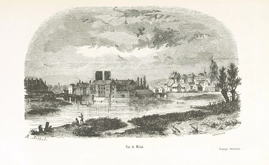 An illustration from Les Environs de Paris, histoire, monuments, paysages ... Par l'élite de la littérature contemporaine (L. Gozlan, J. Janin, Viollet-Leduc, etc.) ... 200 dessins. [Edited by J. E. C. N, 1855, leaf 245