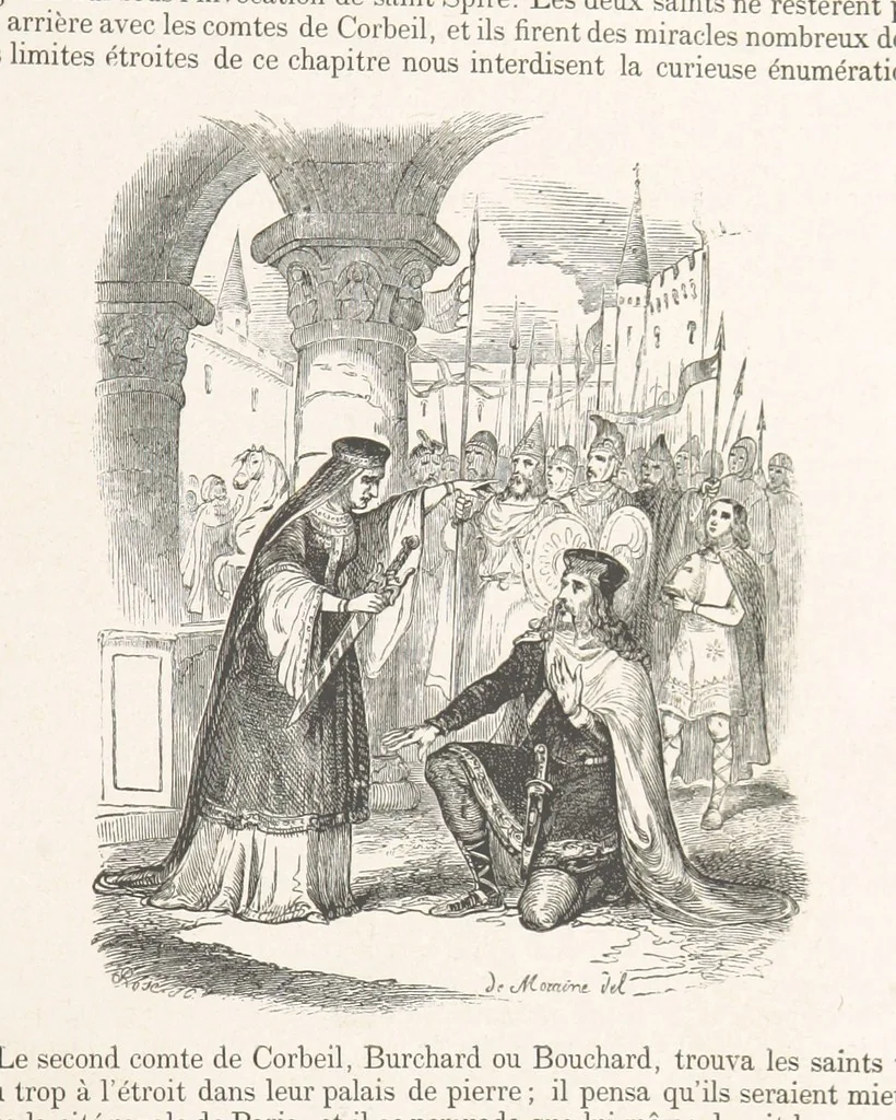 An illustration from Les Environs de Paris, histoire, monuments, paysages ... Par l'élite de la littérature contemporaine (L. Gozlan, J. Janin, Viollet-Leduc, etc.) ... 200 dessins. [Edited by J. E. C. N, 1855, leaf 247