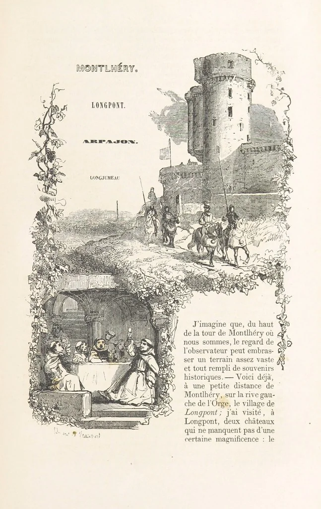 An illustration from Les Environs de Paris, histoire, monuments, paysages ... Par l'élite de la littérature contemporaine (L. Gozlan, J. Janin, Viollet-Leduc, etc.) ... 200 dessins. [Edited by J. E. C. N, 1855, leaf 255