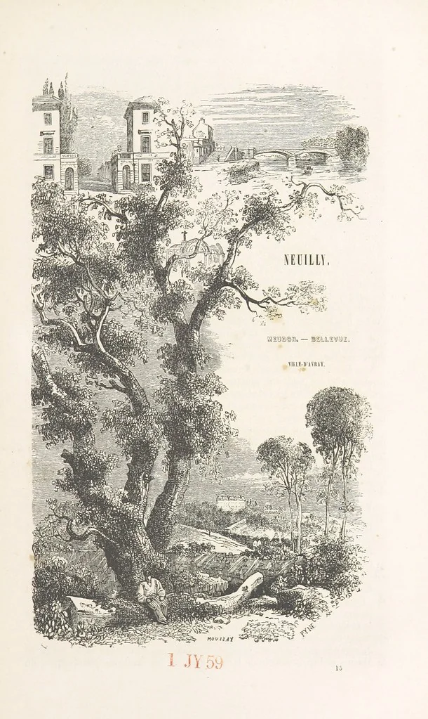 An illustration from Les Environs de Paris, histoire, monuments, paysages ... Par l'élite de la littérature contemporaine (L. Gozlan, J. Janin, Viollet-Leduc, etc.) ... 200 dessins. [Edited by J. E. C. N, 1855, leaf 265