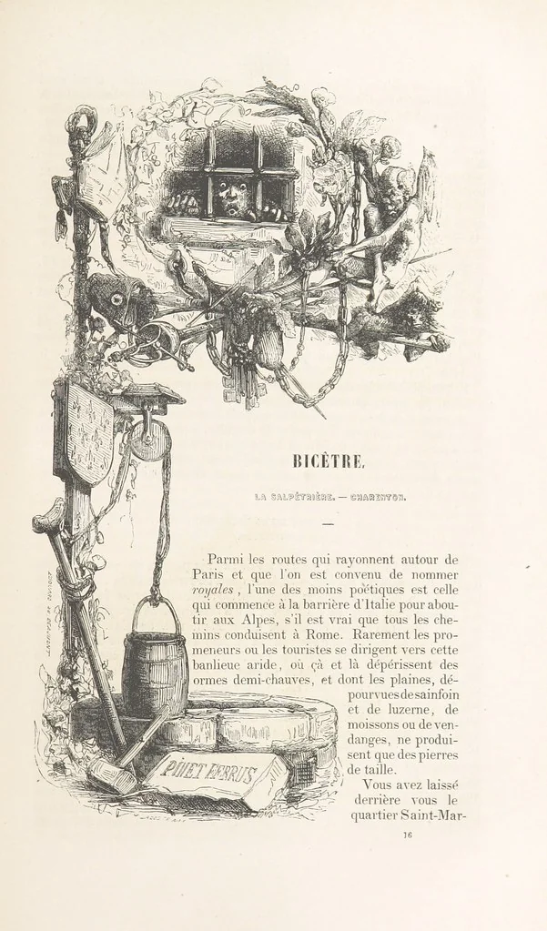 An illustration from Les Environs de Paris, histoire, monuments, paysages ... Par l'élite de la littérature contemporaine (L. Gozlan, J. Janin, Viollet-Leduc, etc.) ... 200 dessins. [Edited by J. E. C. N, 1855, leaf 281