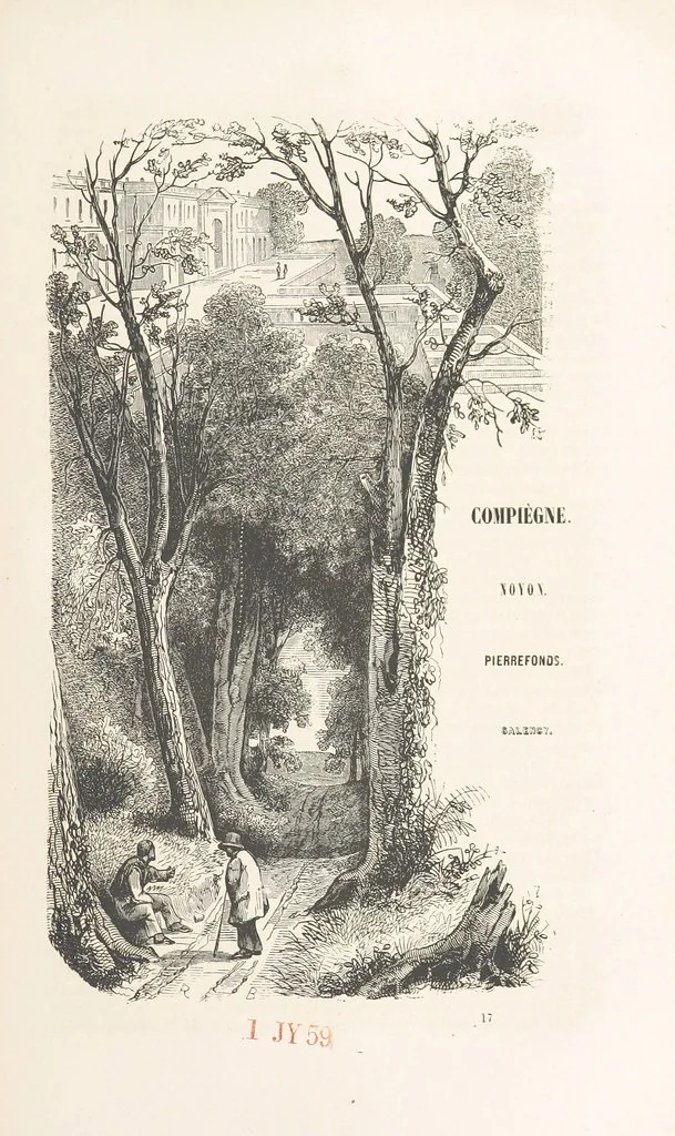 An illustration from Les Environs de Paris, histoire, monuments, paysages ... Par l'élite de la littérature contemporaine (L. Gozlan, J. Janin, Viollet-Leduc, etc.) ... 200 dessins. [Edited by J. E. C. N, 1855, leaf 297