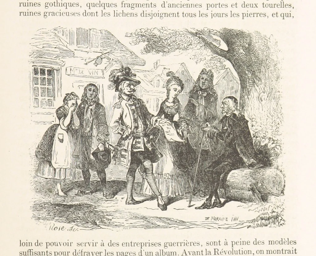 An illustration from Les Environs de Paris, histoire, monuments, paysages ... Par l'élite de la littérature contemporaine (L. Gozlan, J. Janin, Viollet-Leduc, etc.) ... 200 dessins. [Edited by J. E. C. N, 1855, leaf 353