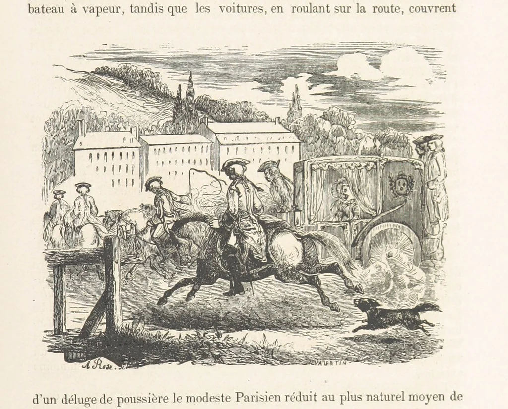 An illustration from Les Environs de Paris, histoire, monuments, paysages ... Par l'élite de la littérature contemporaine (L. Gozlan, J. Janin, Viollet-Leduc, etc.) ... 200 dessins. [Edited by J. E. C. N, 1855, leaf 399