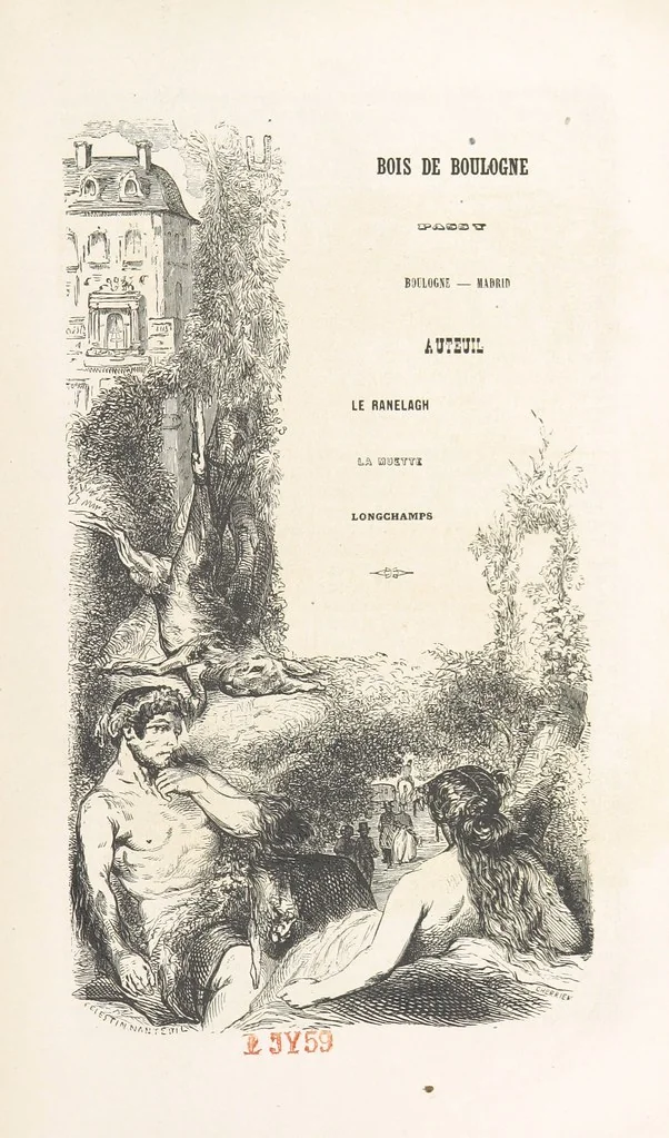 An illustration from Les Environs de Paris, histoire, monuments, paysages ... Par l'élite de la littérature contemporaine (L. Gozlan, J. Janin, Viollet-Leduc, etc.) ... 200 dessins. [Edited by J. E. C. N, 1855, leaf 405