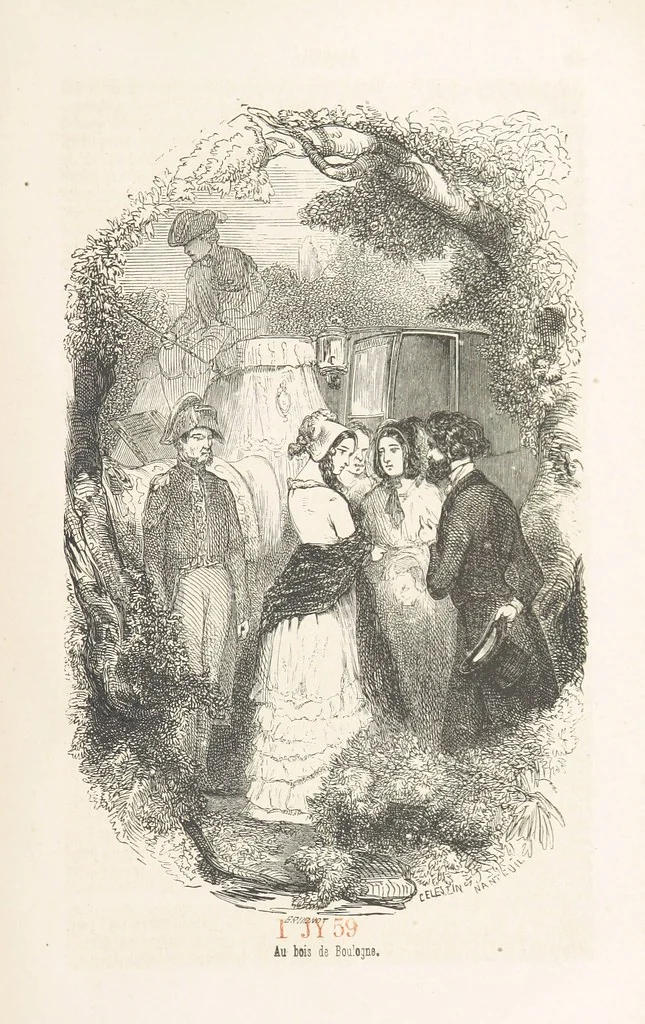 An illustration from Les Environs de Paris, histoire, monuments, paysages ... Par l'élite de la littérature contemporaine (L. Gozlan, J. Janin, Viollet-Leduc, etc.) ... 200 dessins. [Edited by J. E. C. N, 1855, leaf 409