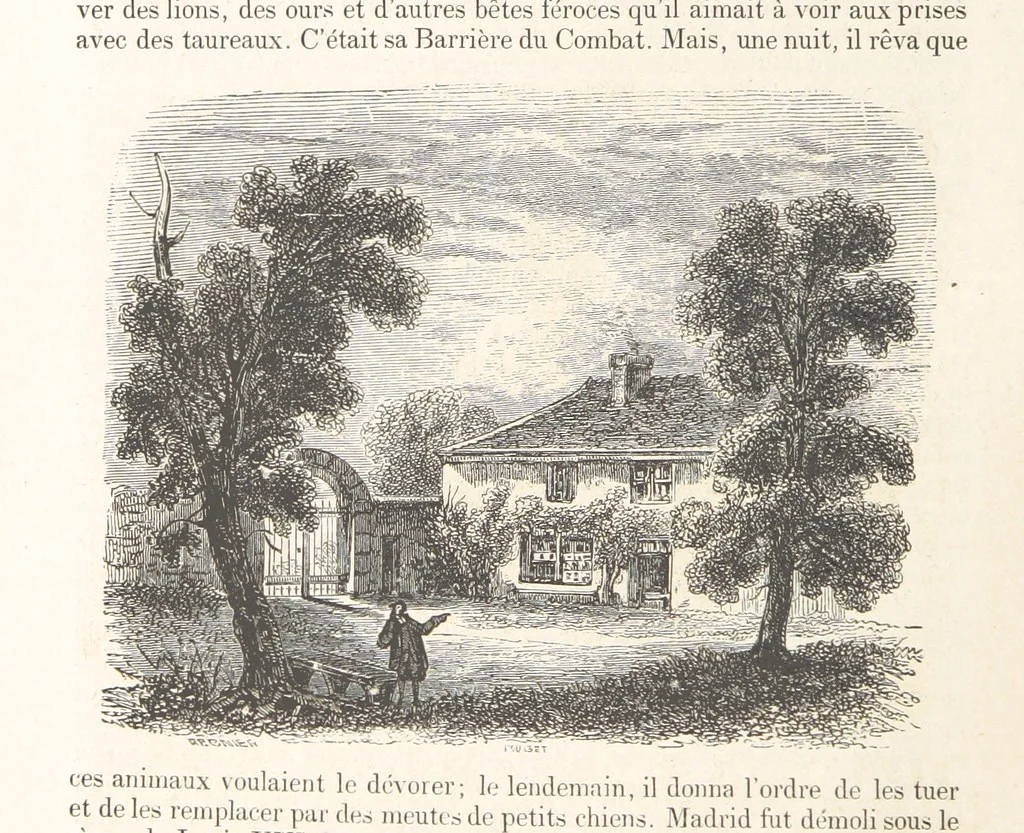 An illustration from Les Environs de Paris, histoire, monuments, paysages ... Par l'élite de la littérature contemporaine (L. Gozlan, J. Janin, Viollet-Leduc, etc.) ... 200 dessins. [Edited by J. E. C. N, 1855, leaf 412