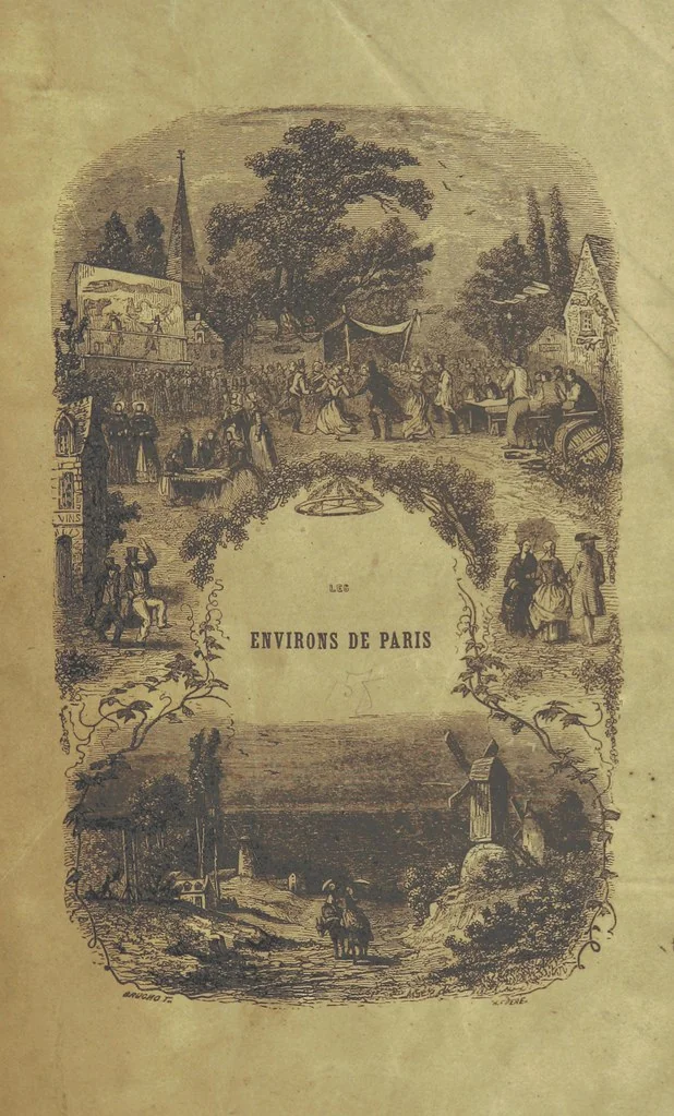 An illustration from Les Environs de Paris, histoire, monuments, paysages ... Par l'élite de la littérature contemporaine (L. Gozlan, J. Janin, Viollet-Leduc, etc.) ... 200 dessins. [Edited by J. E. C. N, 1855, leaf 7